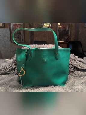 Lauren by Ralph Lauren Newbury Leather Tote with Attached Makeup Bag